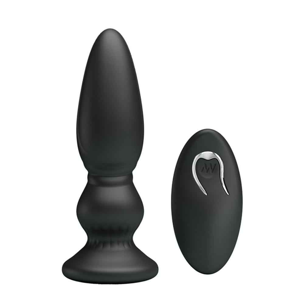 USB Şarjlı 12 Titreşim Modlu Uzaktan Kumandalı Vibratör & Boğumlu Anal Plug - Görsel 2