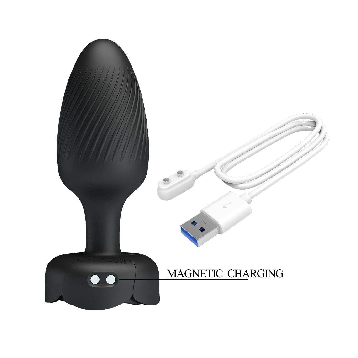 USB Şarjlı 10 Fonksiyonlu Titreşimli 5 Renk LED Işıklı Silikon Anal Plug – Varian - Görsel 6