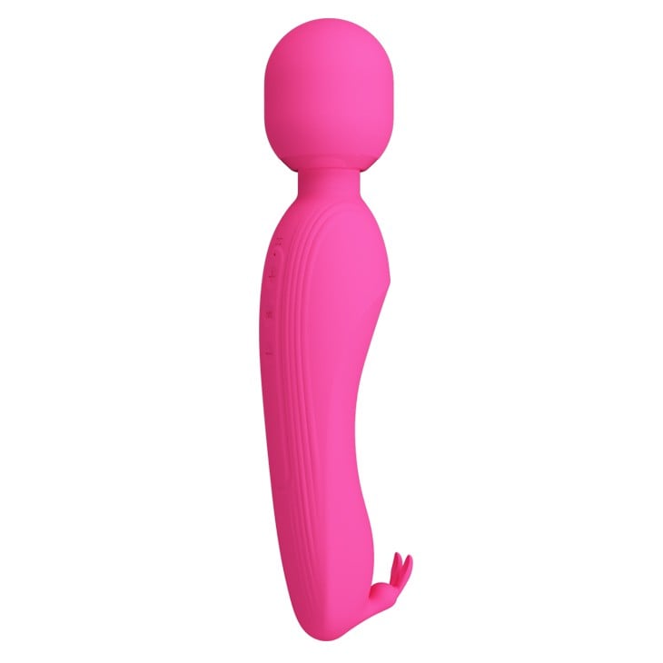 USB Şarjlı Silikon Masaj Wand Vibratör - Curtis (Pembe) - Görsel 3