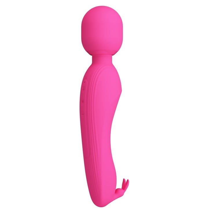USB Şarjlı Silikon Masaj Wand Vibratör - Curtis (Pembe) - Görsel 4