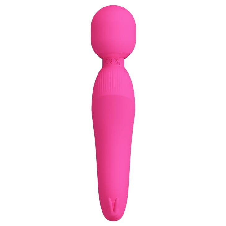 USB Şarjlı Silikon Masaj Wand Vibratör - Curtis (Pembe) - Görsel 6