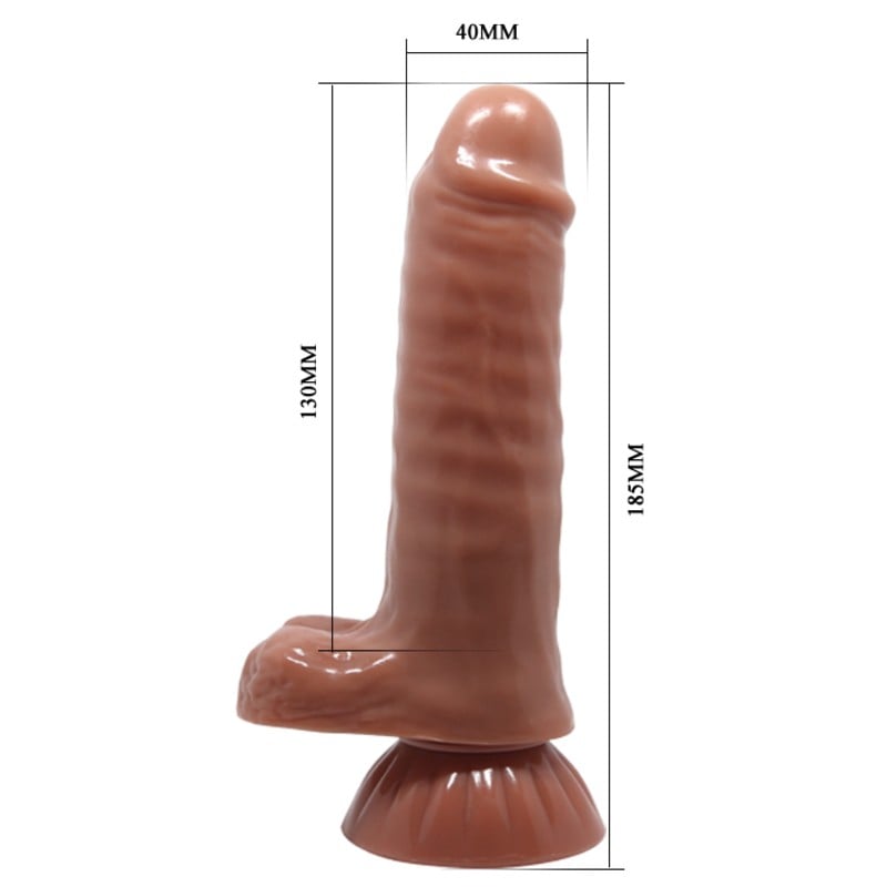 Yeni Nesil Çift Katmanlı 18,5 cm Realistik Dildo Penis - Görsel 7