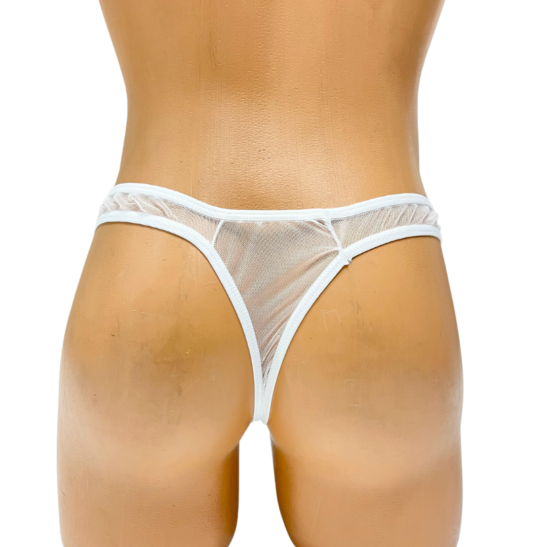 Bouquet Bouqtique Fantezi Seksi Beyaz Transparan Erkek İç Çamaşırı BQT354584 - Görsel 3