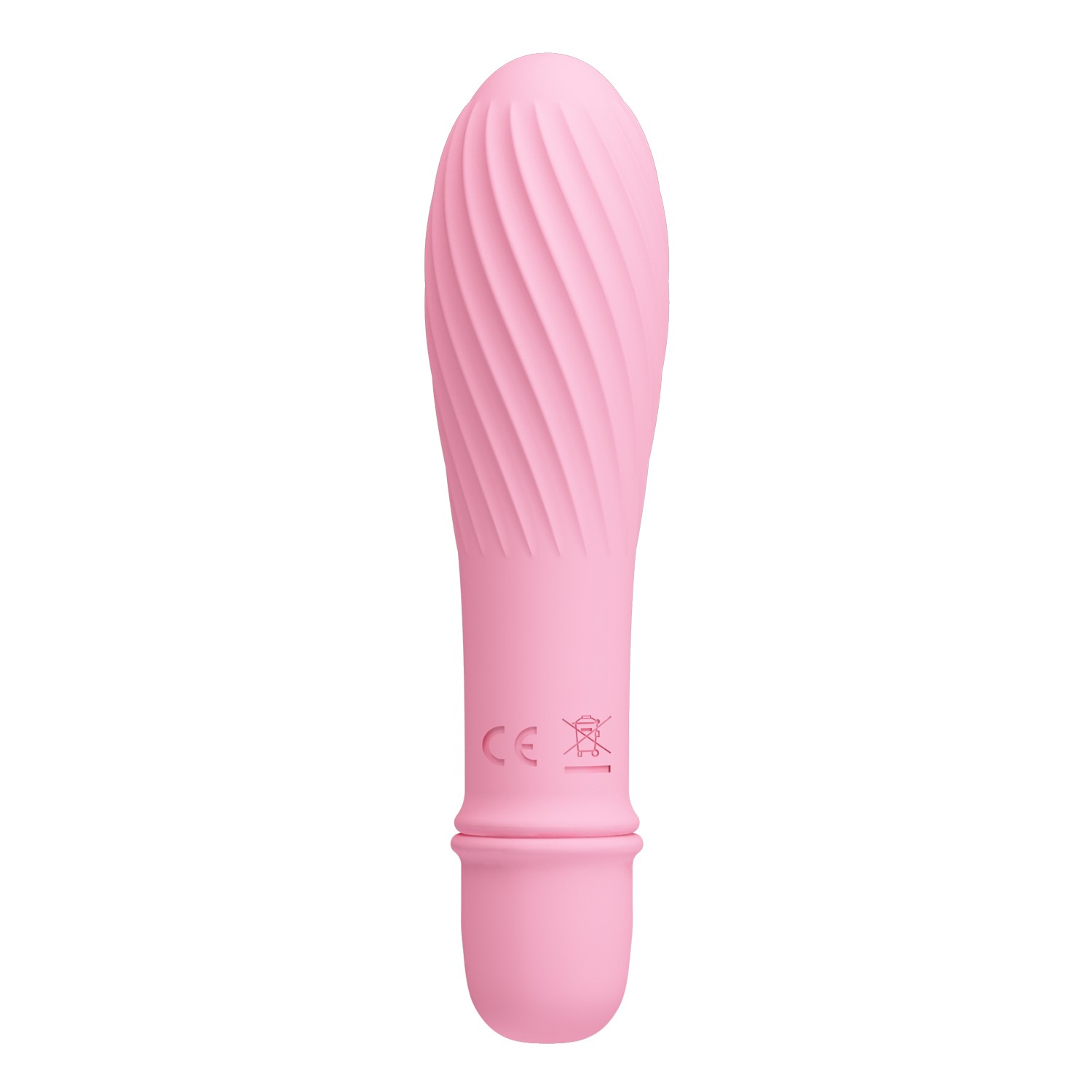 10 Titreşim Modlu Spiral Desenli Mini Silikon Vibratör - Solomon (Pembe) - Görsel 2