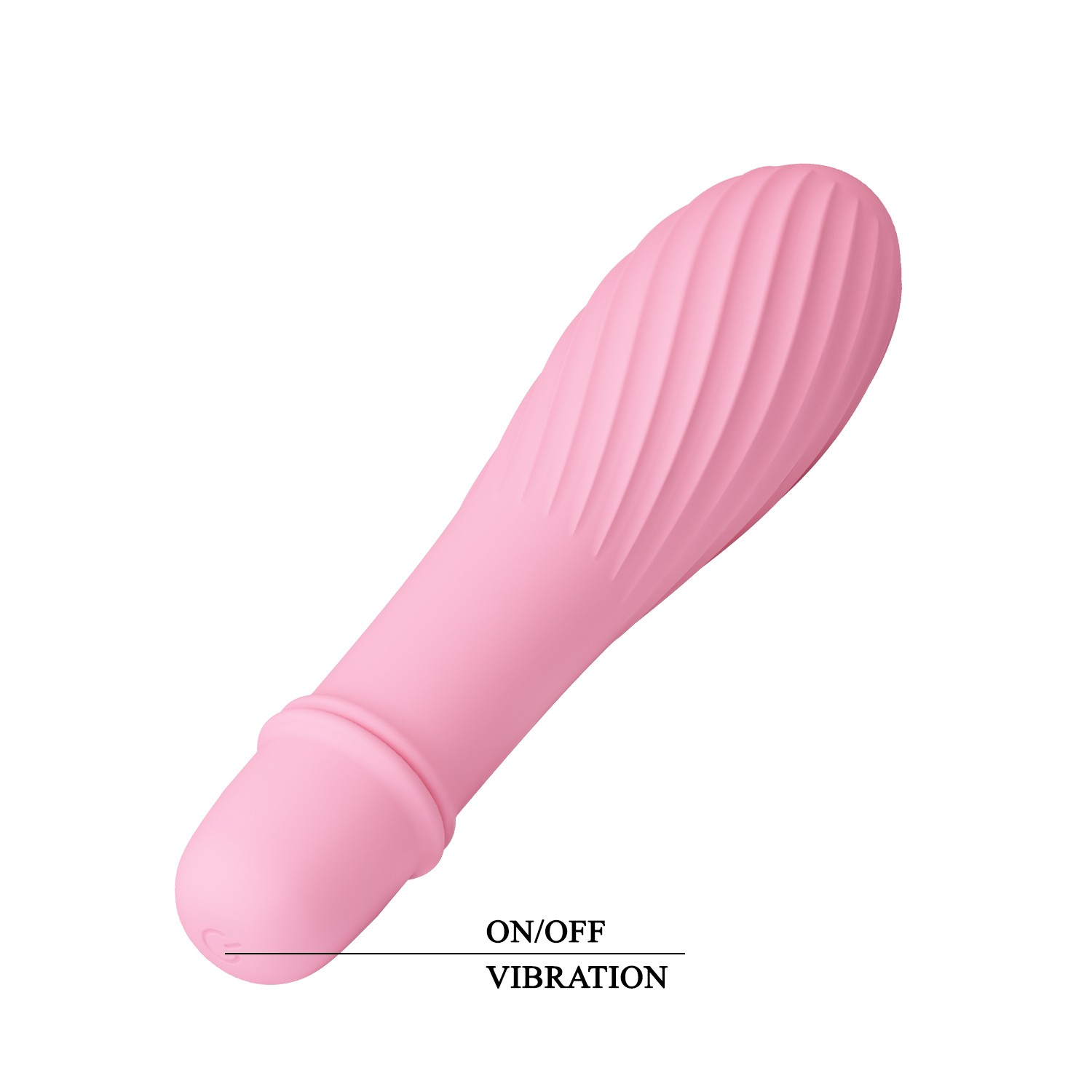 10 Titreşim Modlu Spiral Desenli Mini Silikon Vibratör - Solomon (Pembe) - Görsel 4