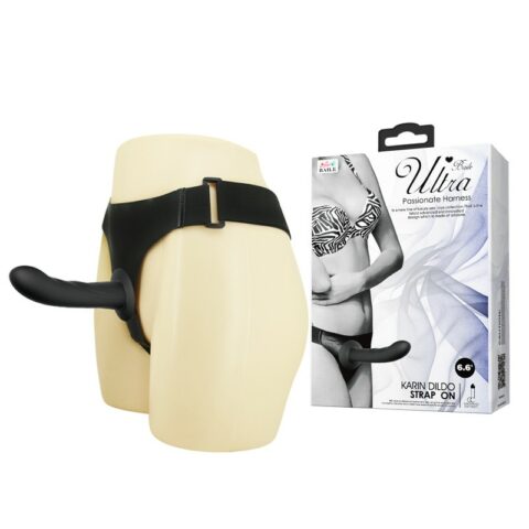 16,8 cm İçi Dolu Siyah Belden Bağlamalı Strap-On Dildo