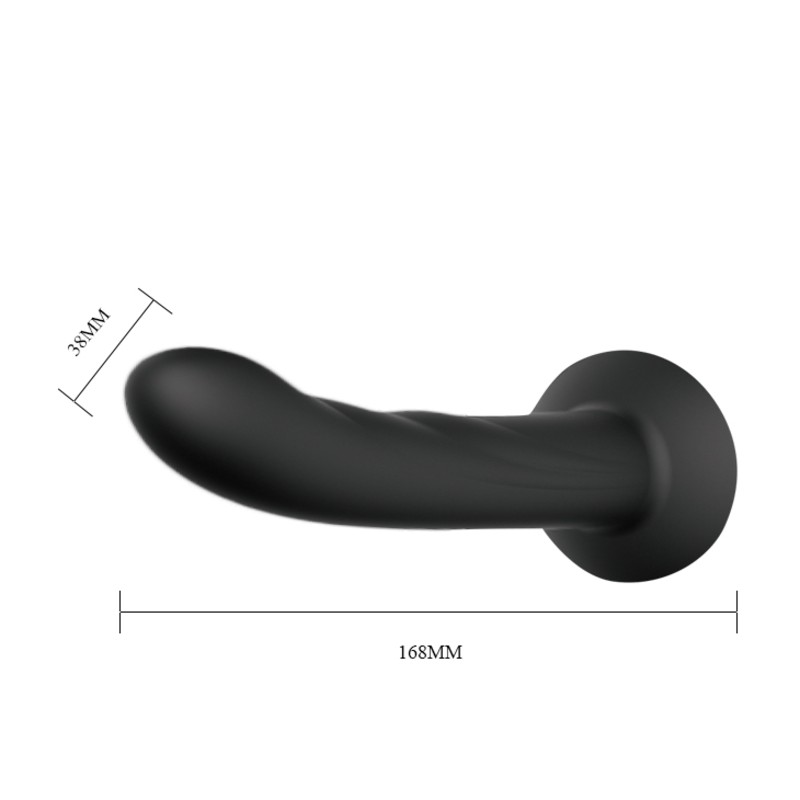 16,8 cm İçi Dolu Siyah Belden Bağlamalı Strap-On Dildo - Görsel 7