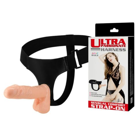17.5 cm Belden Bağlamalı Gerçekçi Strap-On – Ultra Herness