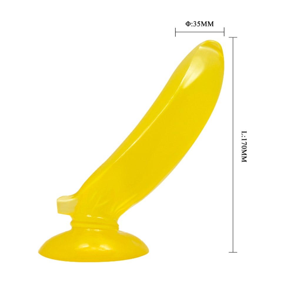 17 cm Vantuzlu Muz Şeklinde Silikon Anal Plug - Görsel 6