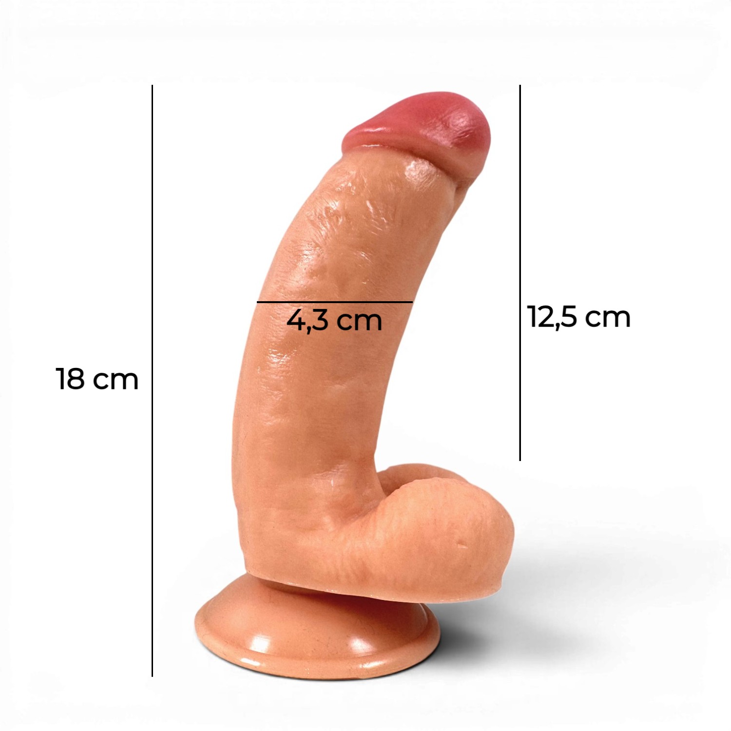 18 cm Ten Rengi Belden Bağlamalı Vantuzlu Dildo Penis – Danny - Görsel 6
