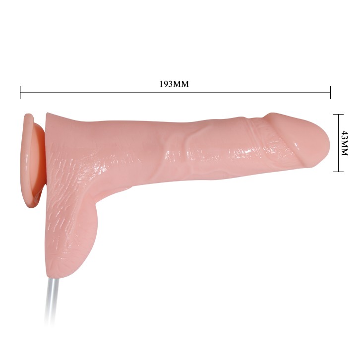 19,3 cm Belden Bağlamalı Su Fışkırtmalı Realistik Titreşimli Penis Anal Vajinal Dildo Mastürbatör - Görsel 5