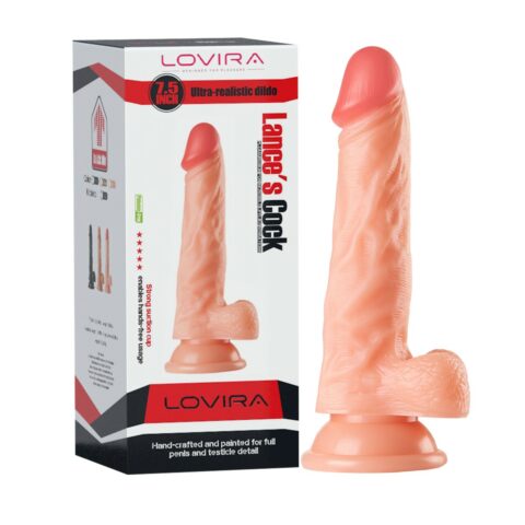 19,5 cm Realistik Dokulu Vantuzlu Dildo Penis – Ten Rengi