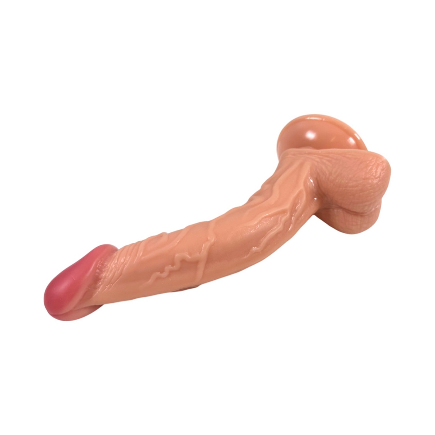 20 cm Kavisli Realistik Dokulu Ten Rengi Vantuzlu Dildo Penis – Gordon - Görsel 7