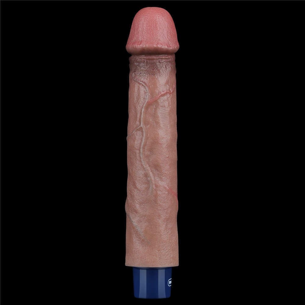 22.8 cm USB Şarjlı Yeni Nesil Realistik Testissiz Titreşimli Zenci Dildo Penis - Görsel 7