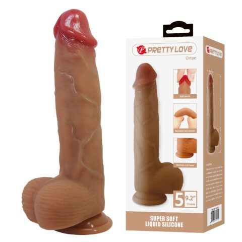 23,5 cm Süper Yumuşak Gerçekçi Silikon Dildo Penis – Orton