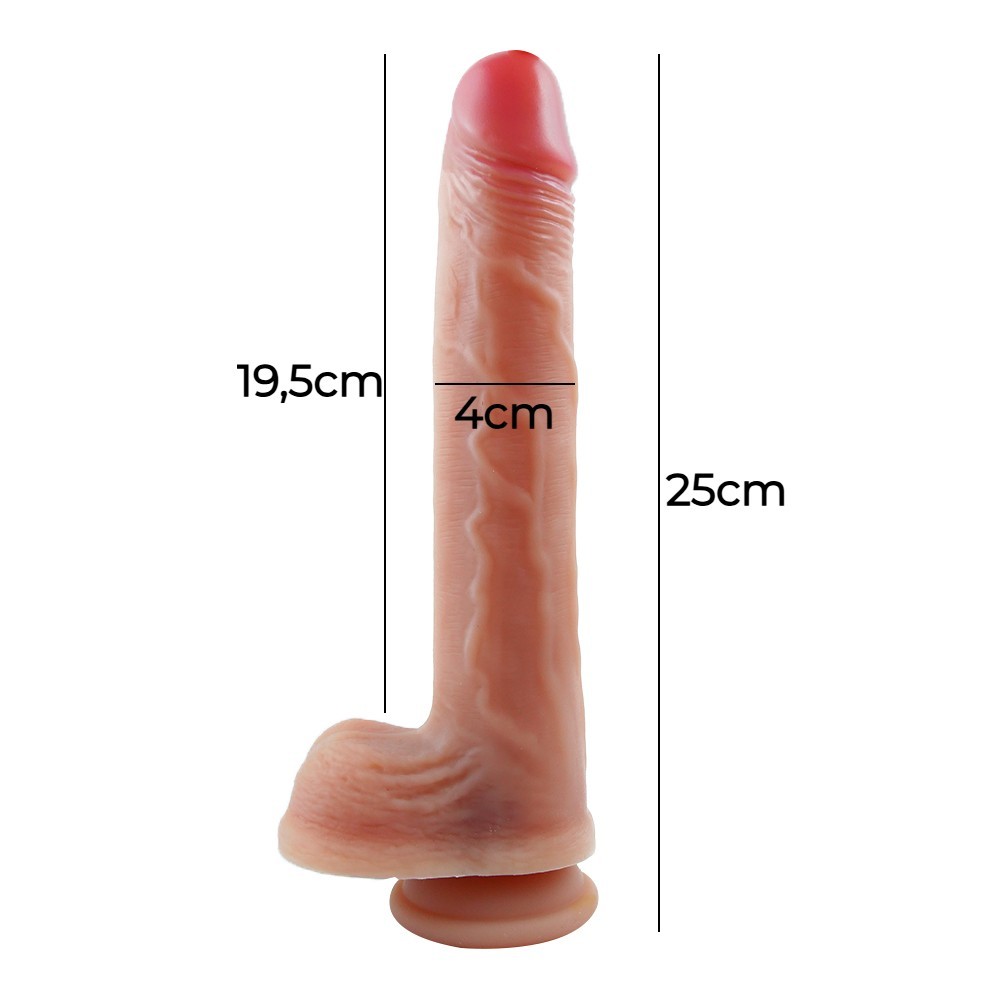 25 cm Ultra Gerçekçi Melez Vantuzlu Dildo Penis – Arkon - Görsel 6