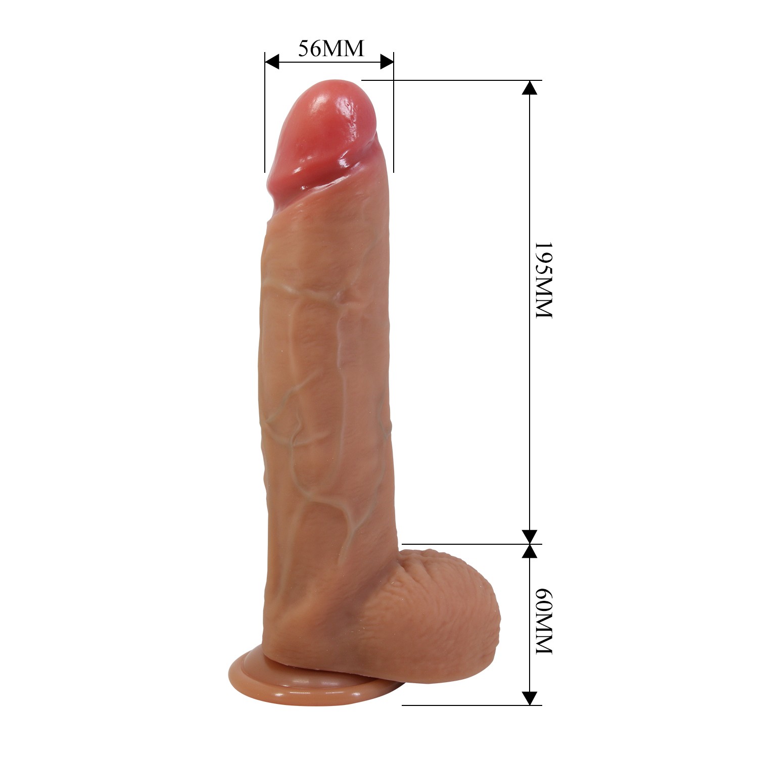 25,5 cm Süper Yumuşak Gerçekçi Silikon Dildo Penis – Mendel - Görsel 7