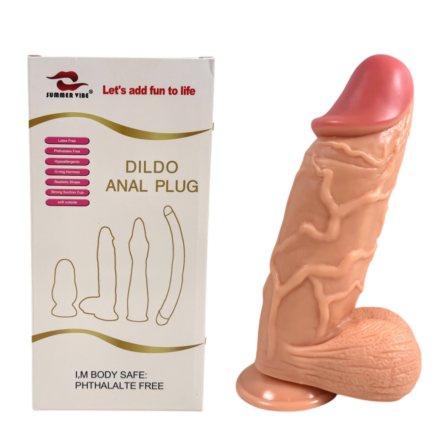 26 cm Ekstra Kalın Realistik Dokulu Ten Rengi Vantuzlu Dildo Penis – Atlas