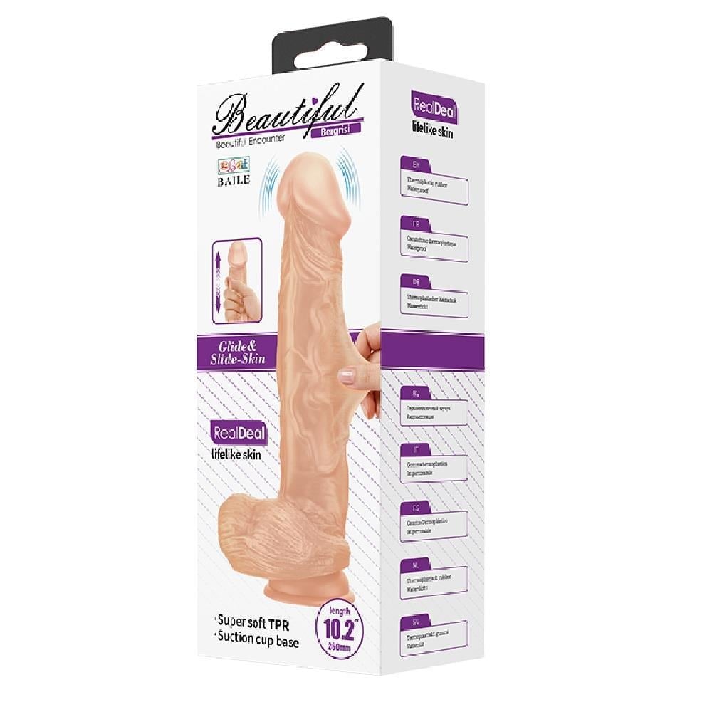 Belden Bağlamalı 26 cm Titreşimli Gerçekçi Kalın Dildo Penis - Bergrisi - Görsel 7