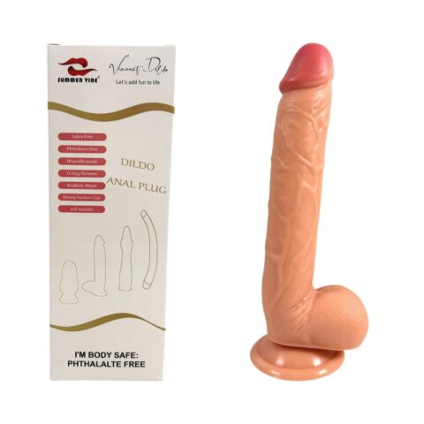27 cm Ekstra Uzun Realistik Dokulu Ten Rengi Vantuzlu Dildo Penis – Vincent