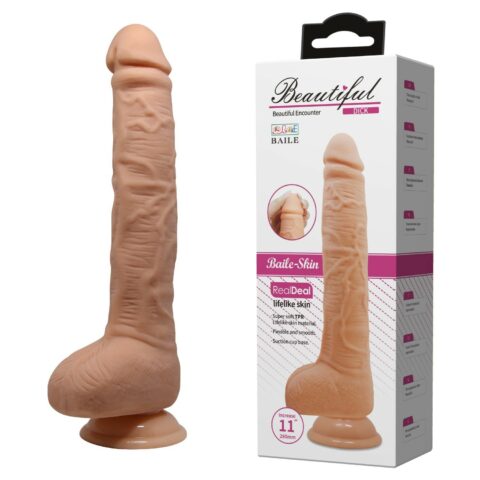 28 cm Büyük Boy Realistik Vantuzlu Dildo Penis - Dick