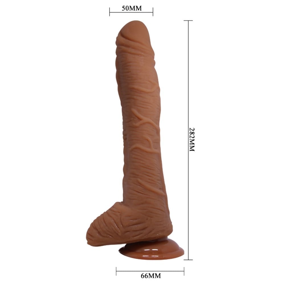 28,2 cm Belden Bağlamalı Gerçekçi Kalın Dildo Penis - Alex - Görsel 7