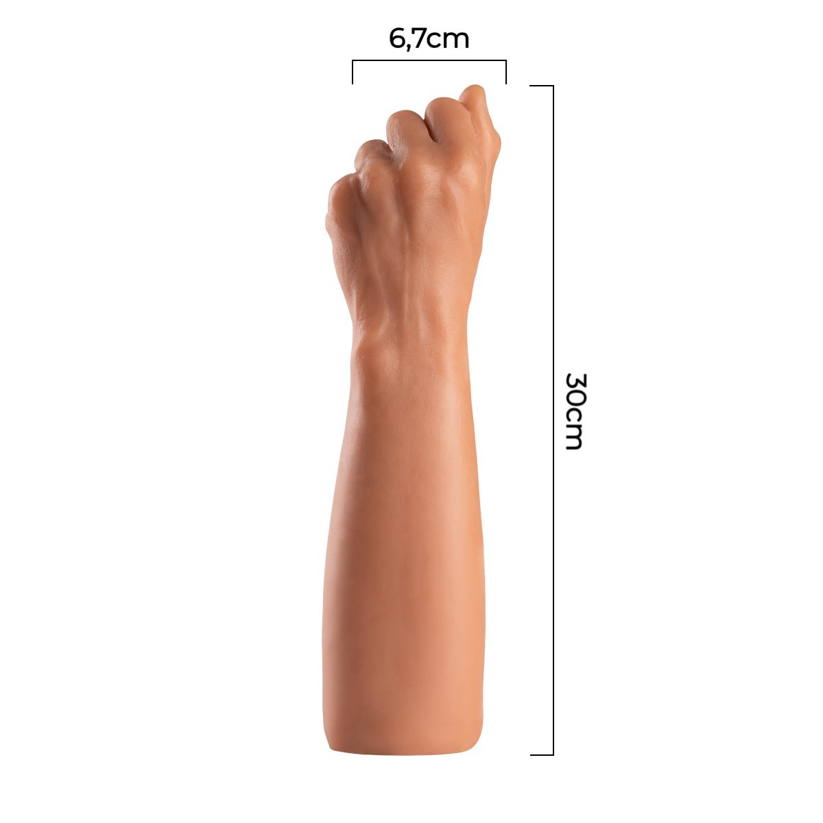 30 cm Dev Kalın Realistik Yumruk (Fist) Tasarımlı Dildo – Melez - Görsel 6