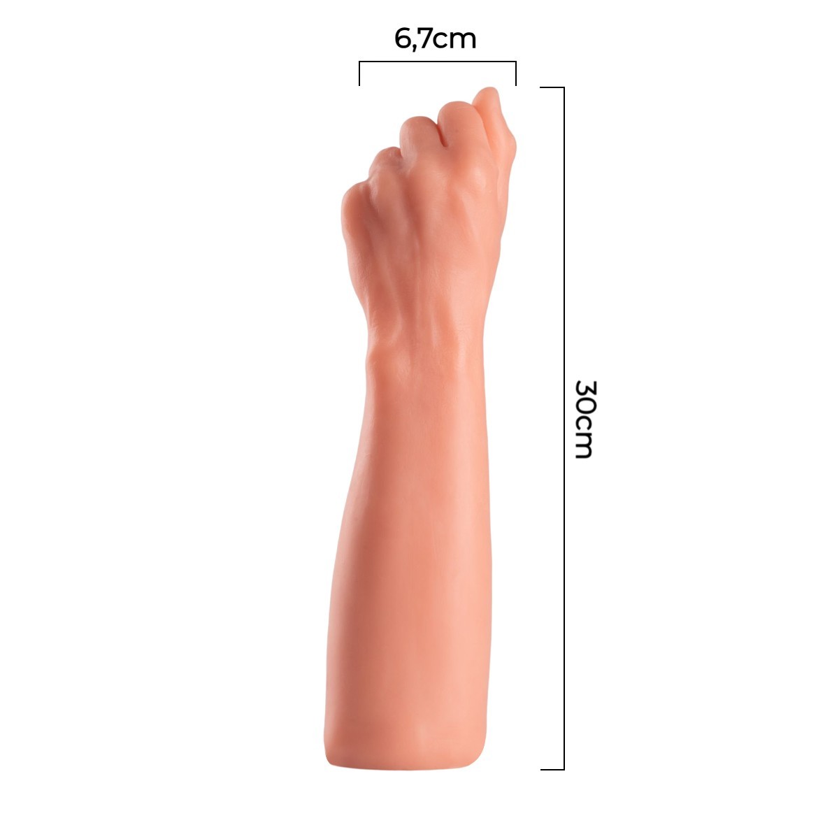 30 cm Dev Kalın Realistik Yumruk (Fist) Tasarımlı Dildo – Ten Rengi - Görsel 4