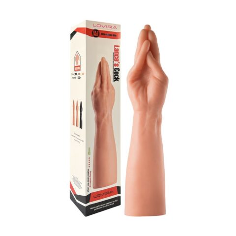 35 cm Dev Boy Ekstra Kalın Realistik El Tasarımlı Dildo – Ten Rengi