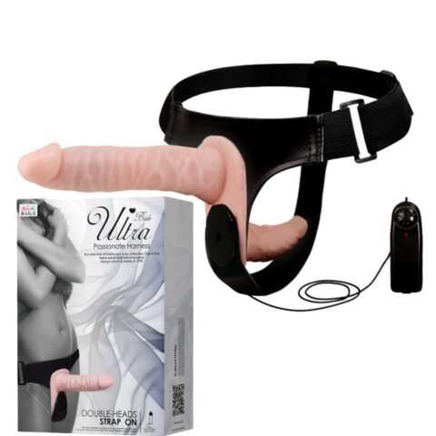 Double Belden Bağlamalı Anal Plug ve Realistik Titreşimli Penis