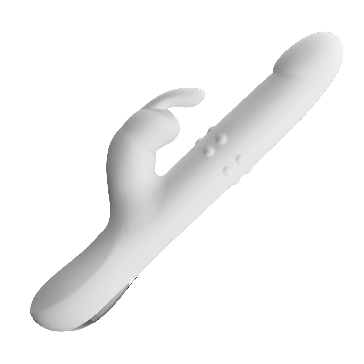 USB Şarjlı 12 Titreşim, 4 Rotasyon ve 4 İleri Geri Hareket Fonksiyonlu Beyaz Rabbit Vibratör - Reese - Görsel 4